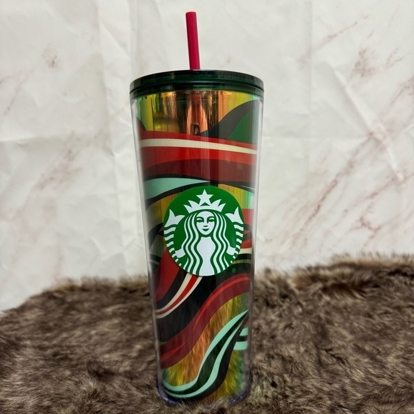 Starbucks Christmas 2021 Winter Holiday Colorful Iridescent Tumbler - Picture 1 of 6